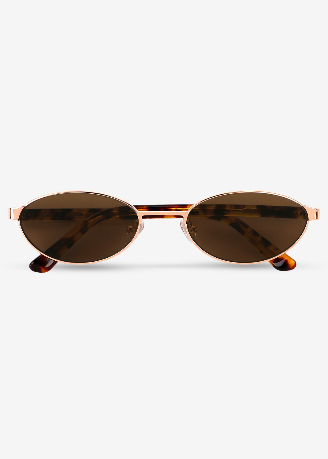 Akio- Rose Gold & Brown Titanium Sunglasses