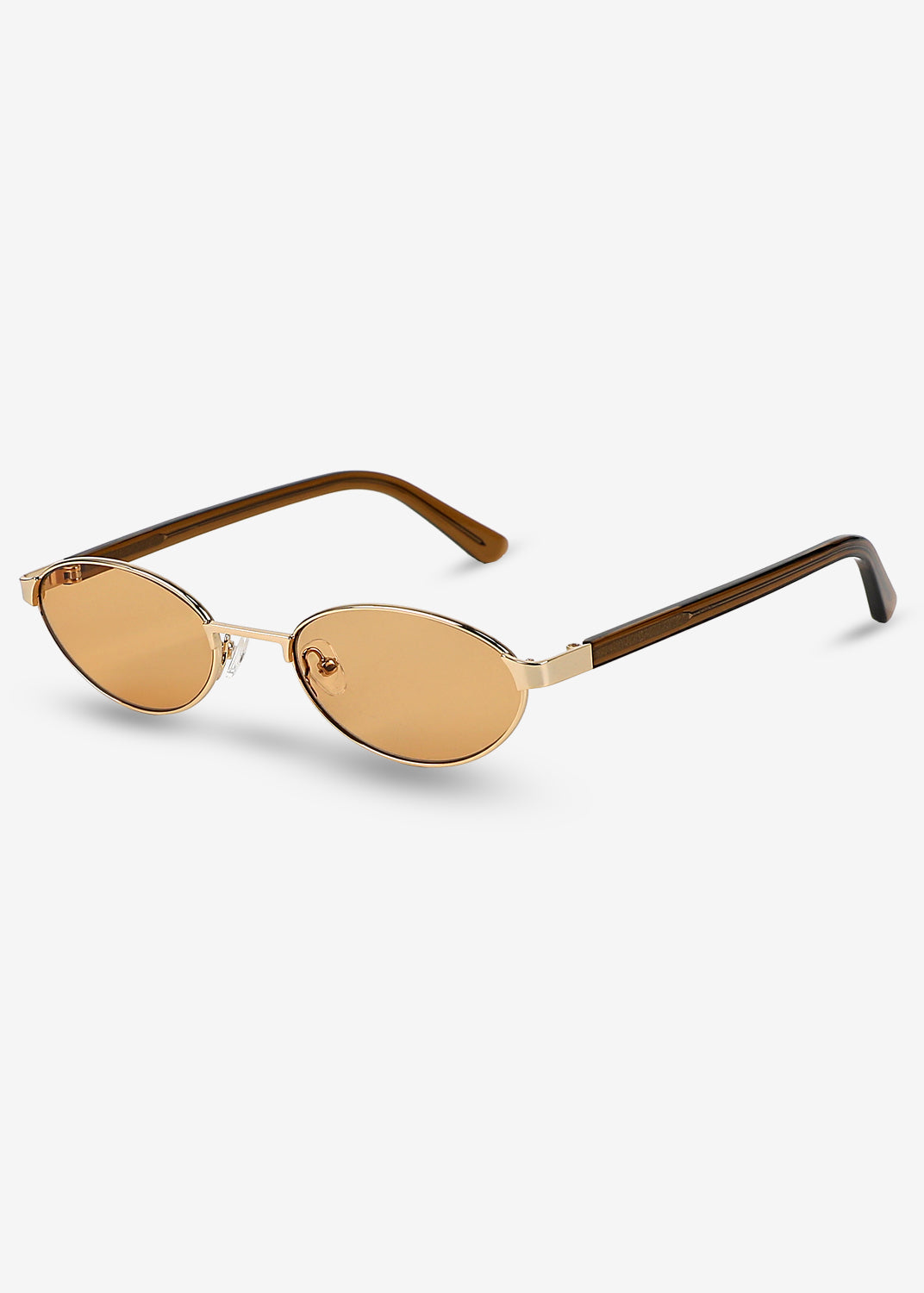 Akio- Gold and Brown Titanium Sunglasses