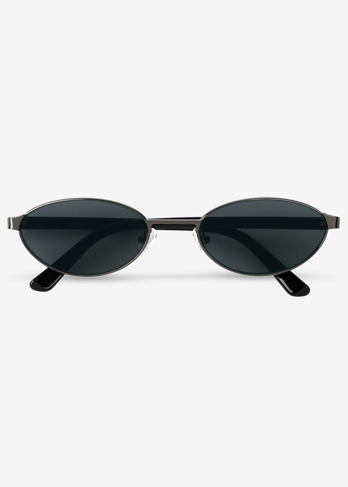 Akio- Black & Silver Titanium Sunglasses
