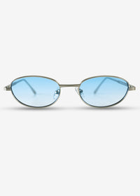 NOIRIS-Silver and Light Blue  Sunglasses