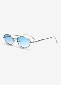NOIRIS-Silver and Light Blue  Sunglasses