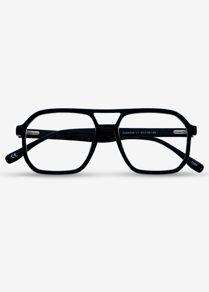 Champagne Club -  Retro Black Optical Frame