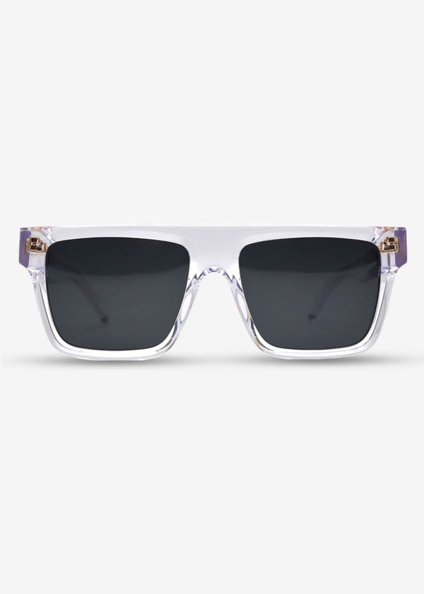 Darkwave - Oversized White  Polarised Sunglasses