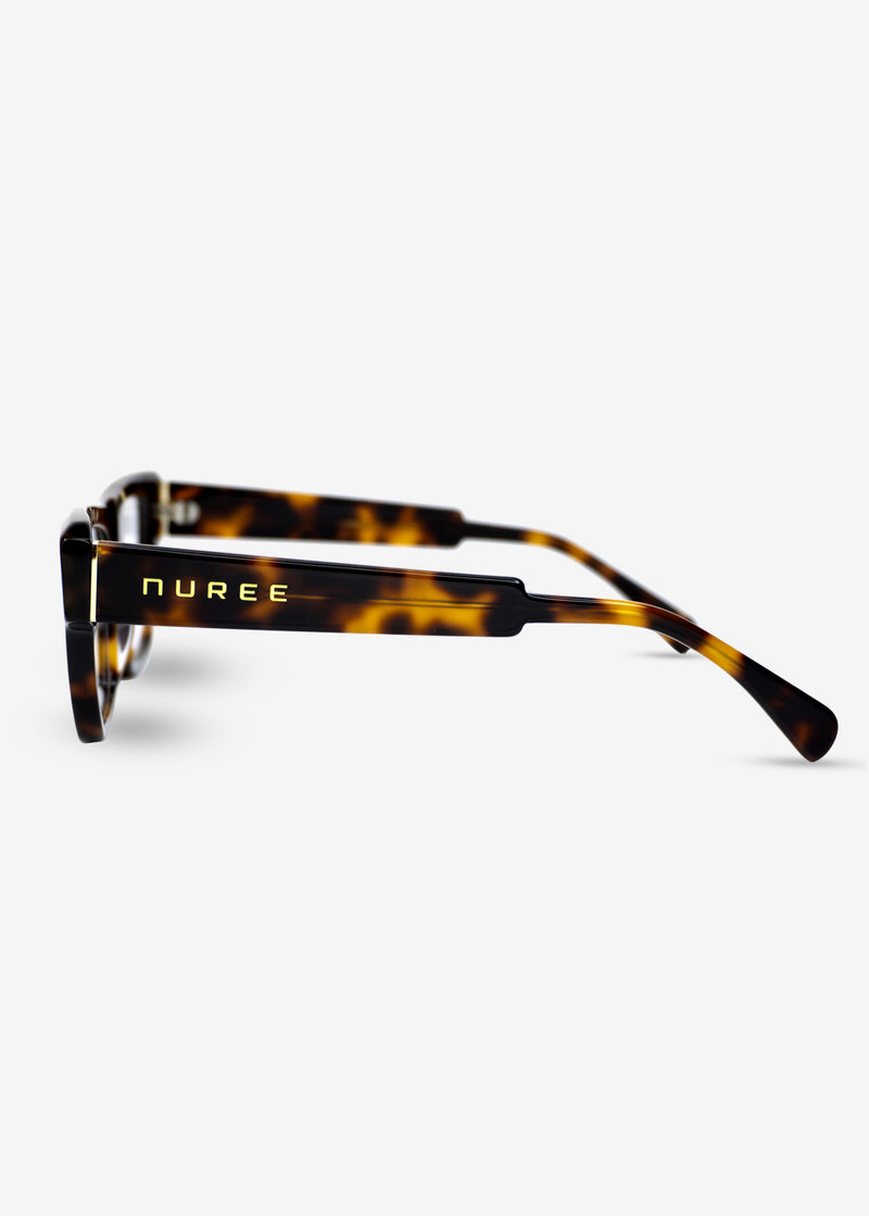 Amber Edge – Bold Rectangle Eyewear - Brown
