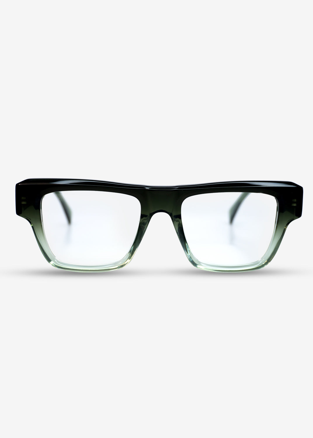 Amber Edge – Bold Rectangle Eyewear - Green