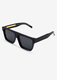 Darkwave - Oversized Black Polarised Sunglasses