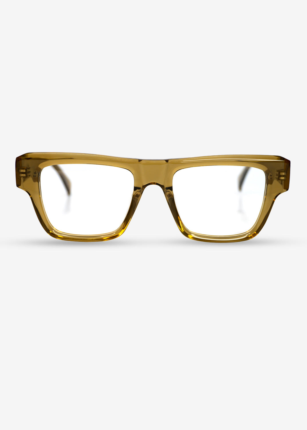 Amber Edge – Bold Rectangle Eyewear - Yellow