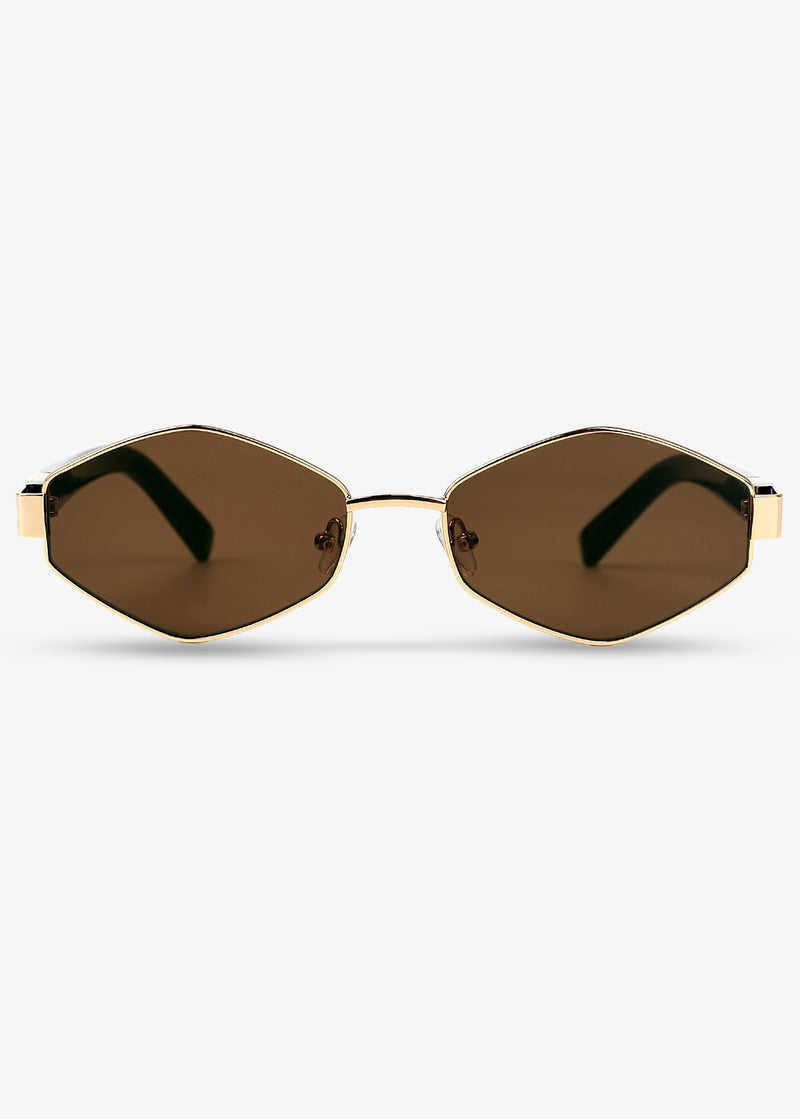Kenji - Gold & Brown Titanium Sunglasses