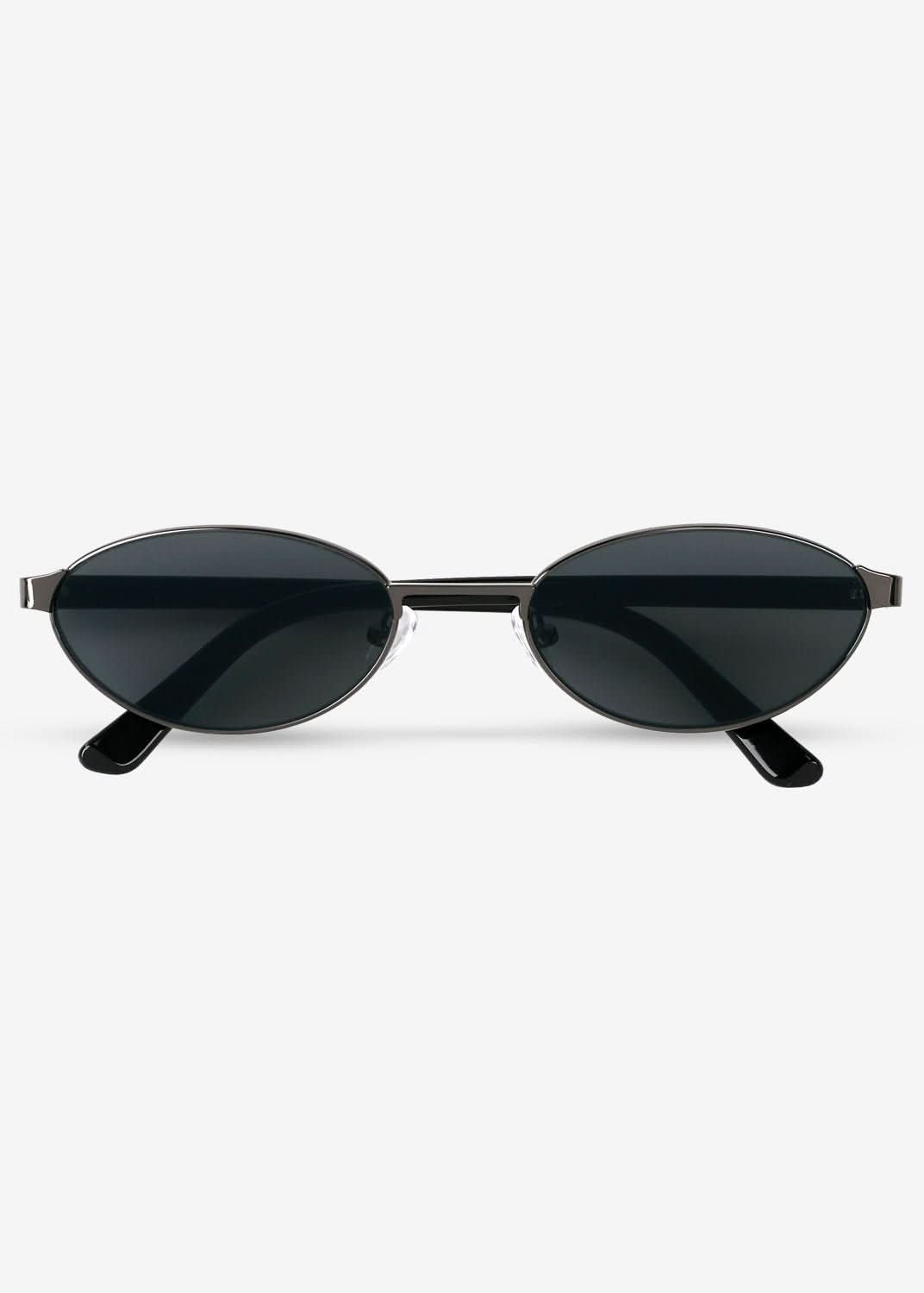 Akio - Black & Silver Titanium Sunglasses - Nuree World
