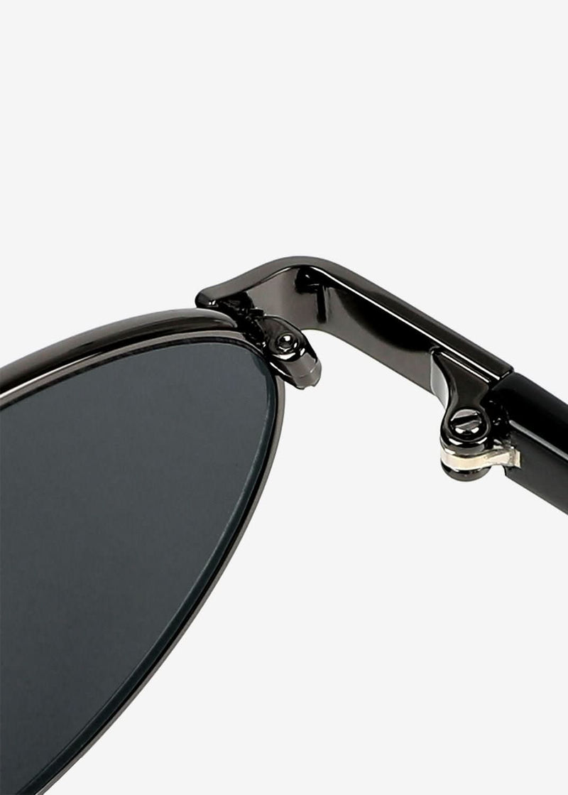 Akio - Black & Silver Titanium Sunglasses - Nuree World