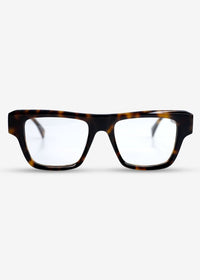 Amber Edge – Bold Rectangle Eyewear - Brown - Nuree World