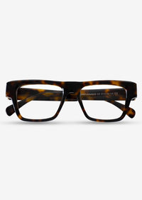Amber Edge – Bold Rectangle Eyewear - Brown - Nuree World