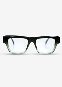 Amber Edge – Bold Rectangle Eyewear - Green - Nuree World