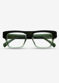 Amber Edge – Bold Rectangle Eyewear - Green - Nuree World