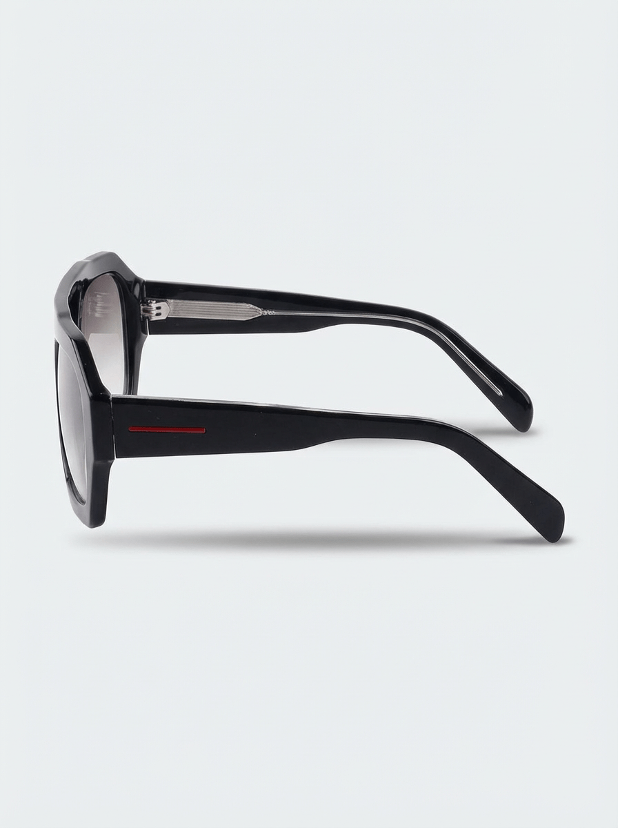 APEX - Jet Black / Smoke Grey Polarised Sunglasses - Nuree World