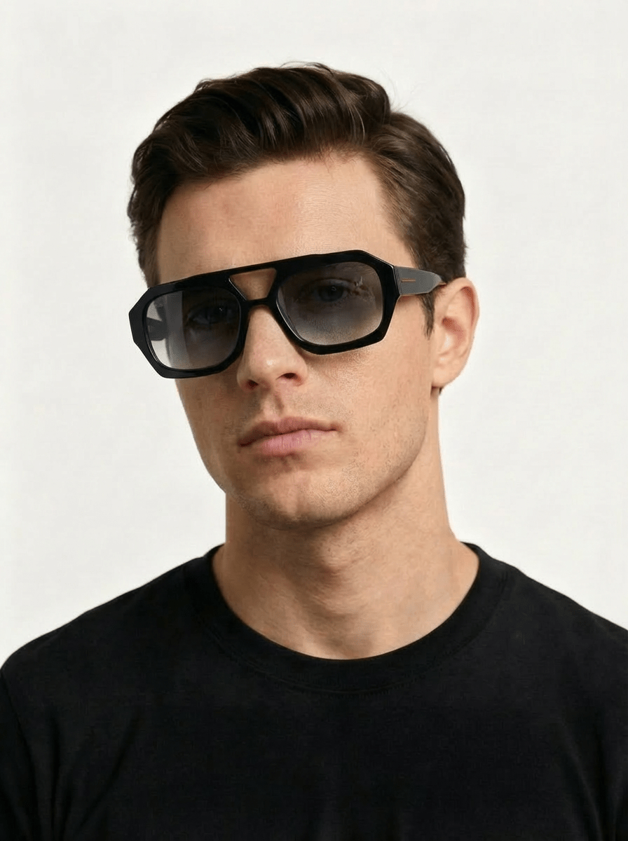 APEX - Jet Black / Smoke Grey Polarised Sunglasses - Nuree World