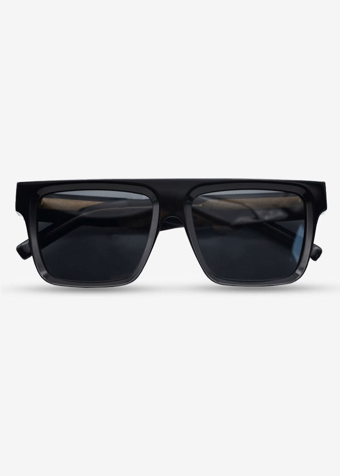 Darkwave - Oversized Black Polarised Sunglasses - Nuree World