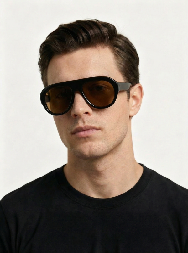 Nova - Polarised Sunglasses - Black & Brown