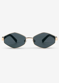 Kenji - Gold & Black Titanium Sunglasses - Nuree World