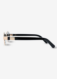 Kenji - Gold & Black Titanium Sunglasses - Nuree World
