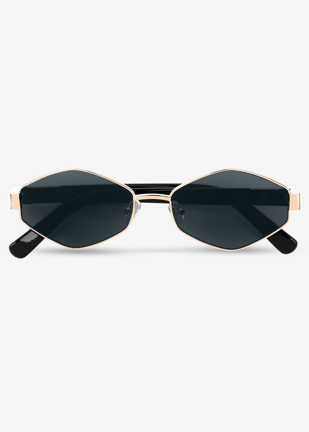 Kenji - Gold & Black Titanium Sunglasses - Nuree World