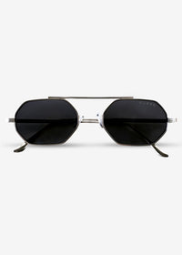 SOLACE - Black and Sliver Metal Sunglasses - Nuree World