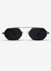 SOLACE - Black and Sliver Metal Sunglasses - Nuree World