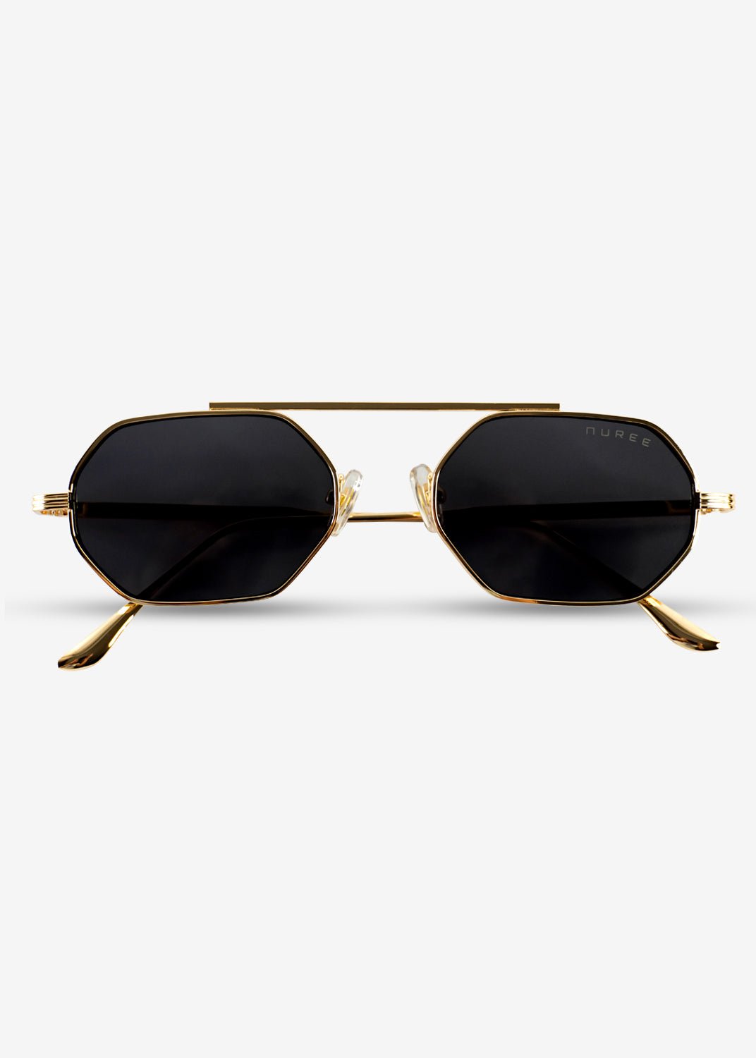 SOLACE - Gold and Black Metal Sunglasses - Nuree World