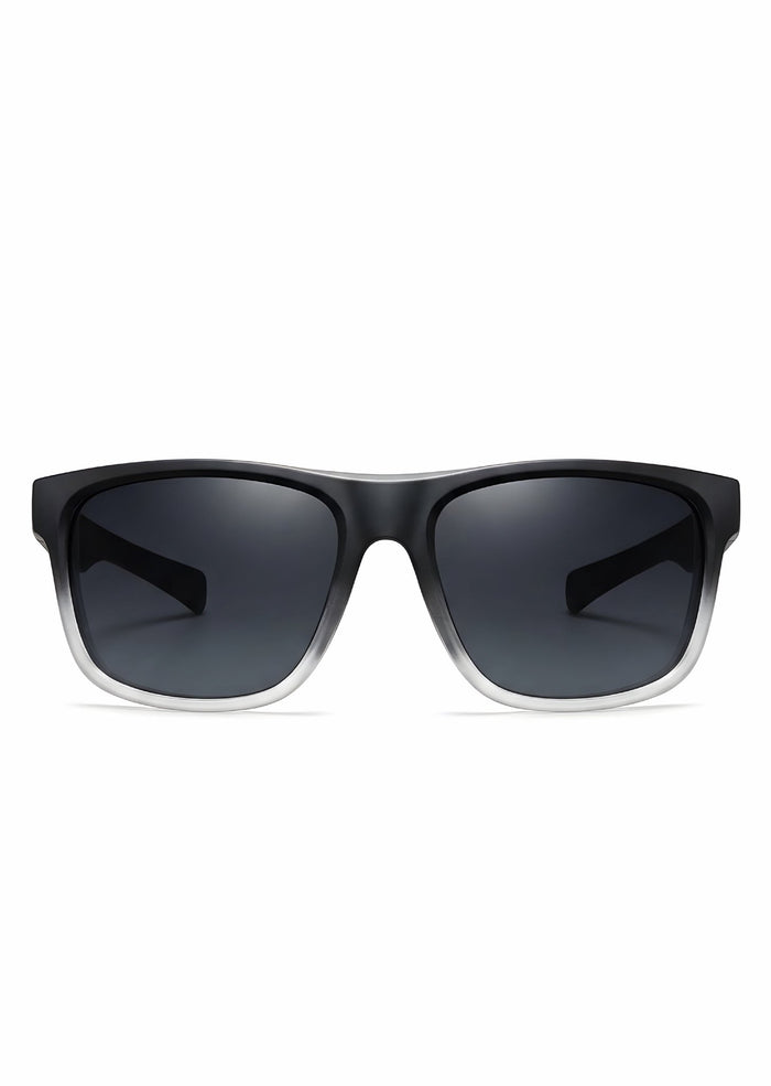 Sport Sunglasses – Black Gradient Frame with Grey Polarized Lenses - Nuree World