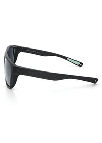Sport Sunglasses – Matte Black Frame with Grey Polarized Lenses - Nuree World
