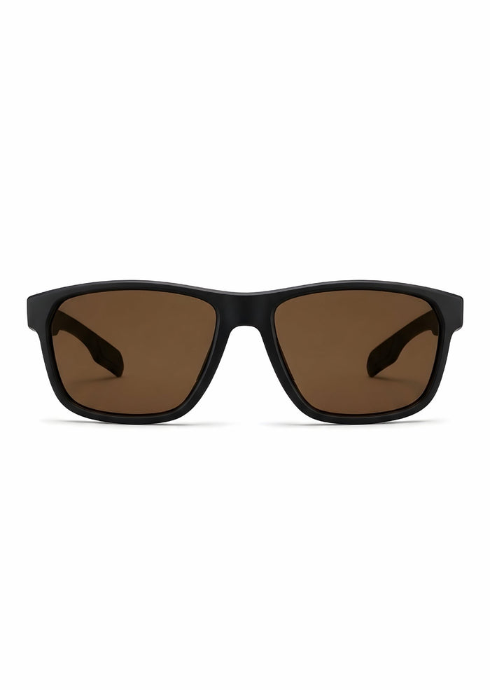Sprint Sport Sunglasses – Black Frame with Brown Polarized Lenses - Nuree World