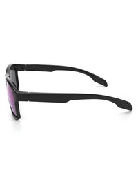 Sprint Sport Sunglasses – Black Frame with Purple Mirrored Polarized Lenses - Nuree World