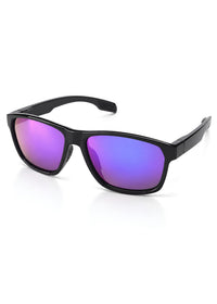 Sprint Sport Sunglasses – Black Frame with Purple Mirrored Polarized Lenses - Nuree World