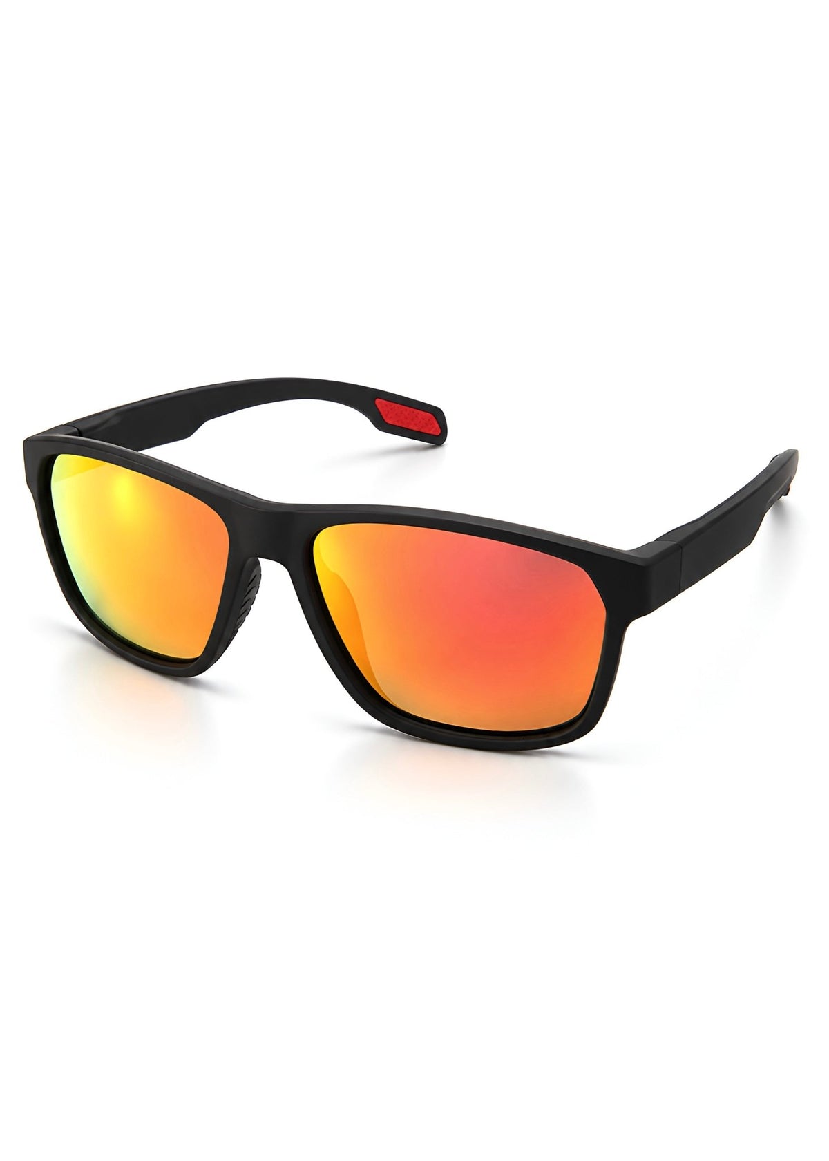 VELOCITY Polarized Sport Sunglasses – Black / Red Mirror - Nuree World