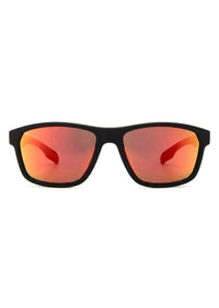 VELOCITY Polarized Sport Sunglasses – Black / Red Mirror - Nuree World